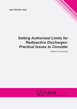 Setting Authorized Limits for Radioactive