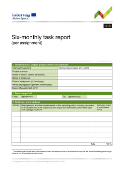 Six-monthly task report 0.84 mb