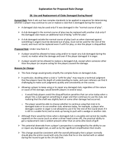 Explanation for Proposed Rule Change