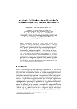 An Adaptive Collision Detection and Resolution for Deformable