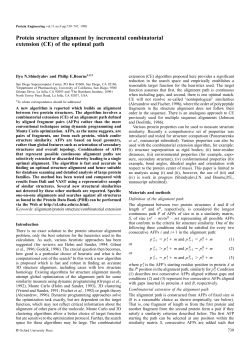 Protein structure alignment by incremental combinatorial