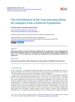 The Distribution of the Concentration Ratio for Samples from a