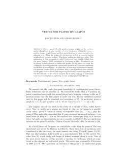 VERTEX NIM PLAYED ON GRAPHS Keywords