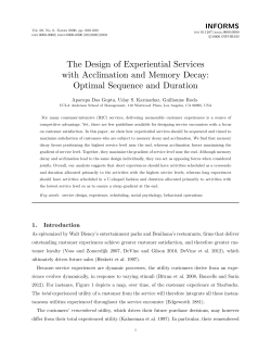The Design of Experiential Services with Acclimation and Memory