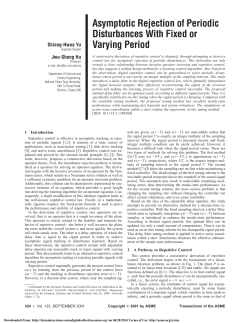 Asymptotic Rejection of Periodic Disturbances With Fixed or Varying