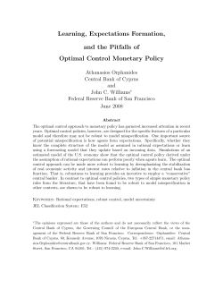 Learning, Expectations Formation, and the Pitfalls of Optimal Control