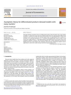 Asymptotic theory for differentiated products demand models with