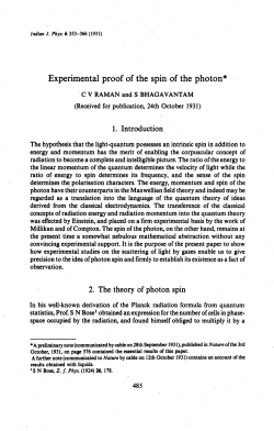 Experimental proof of the spin of the photon*