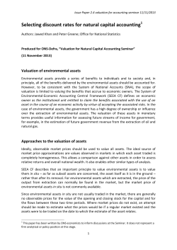 Selecting discount rates for natural capital accounting