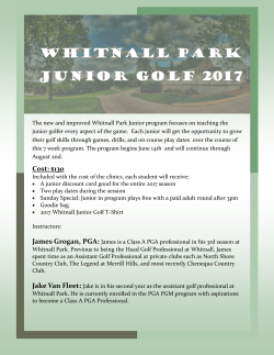 Whitnall Park Junior Golf 2017