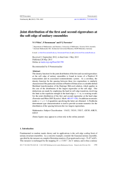 Joint distribution of the first and second eigenvalues at the