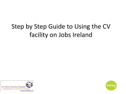 Step by Step Guide to Using the CV facility on Jobs Ireland