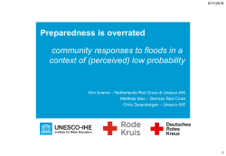 community responses to floods in a context of (perceived) low
