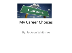 My Career Choices