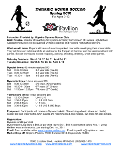 spring indoor youth soccer - City of Hopkins, Minnesota