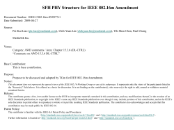 PHY Structure of a PRU in SFH