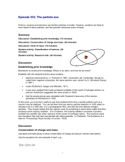 TAP533-0: The particle zoo