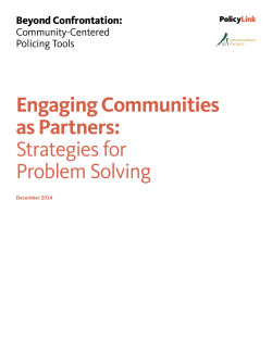 Engaging Communities as Partners: Strategies for