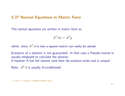 5.27 Normal Equations in Matrix Form