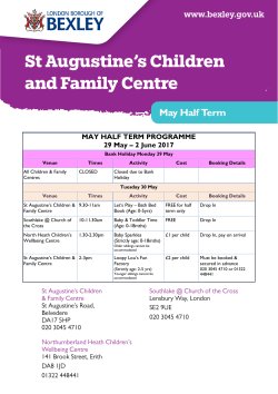 May half term activity programme