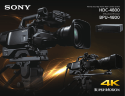 HDC-4800 BPU-4800 - Sony | Broadcast