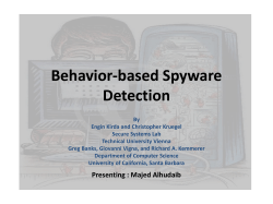 Behavior-based Spyware Detection