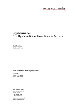 Cryptocurrencies: New Opportunities for Postal