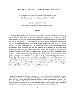 Inequality and Prices - European Trade Study Group