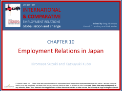 EMPLOYMENT RELATIONS IN JAPAN
