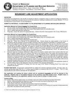 Boundary Line Adjustment Application