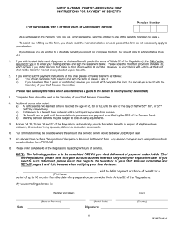 UNITED NATIONS JOINT STAFF PENSION FUND