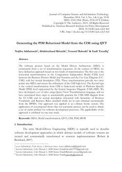 Generating the PIM Behavioral Model from the CIM using QVT (PDF