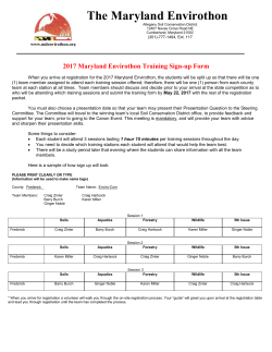 2017 Team Training Sign-Up Form