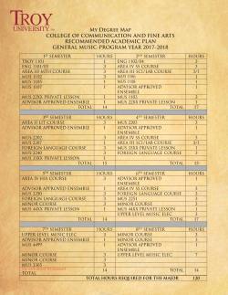 My Degree Map COLLEGE OF COMMUNICATION