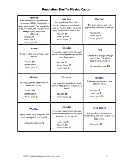 Population Shuffle Playing Cards