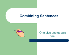 Combining Sentences