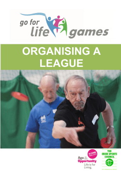 Organising a League - Age and Opportunity