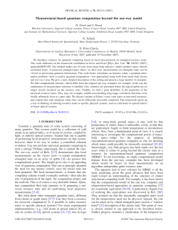 Measurement-based quantum computation beyond the one