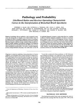 Pathology and Probability