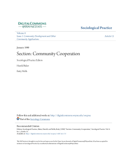 Section: Community Cooperation - Digital Commons@Wayne State