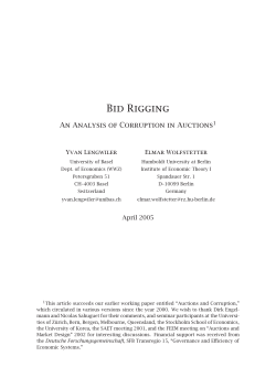 Bid Rigging
