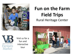the Rural Heritage Center at the City of Virginia Beach Farmers Market
