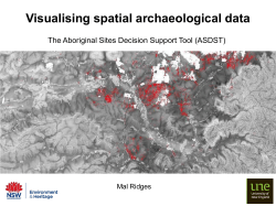 The Aboriginal Sites Decision Support Tool (ASDST)