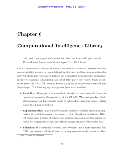 Chapter 6 Computational Intelligence Library