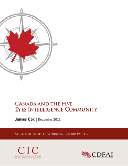 Canada and the Five Eyes Intelligence Community