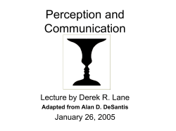 Lecture of Perception