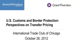 Presentation on Transfer Pricing