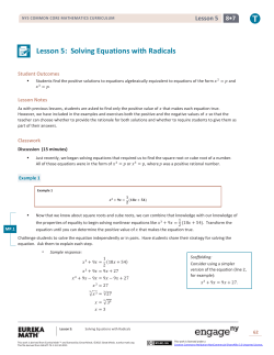 Grade 8 Mathematics Module 7, Topic A, Lesson 5
