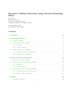 Dynamic Collision Detection using Oriented