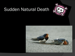 8 - Sudden Natural Death Part1